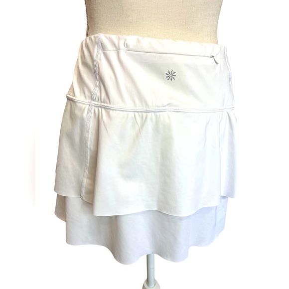 Athleta Momentum White Tennis Short Skirt Skirt Casual Athletic - Picture 6 of 14